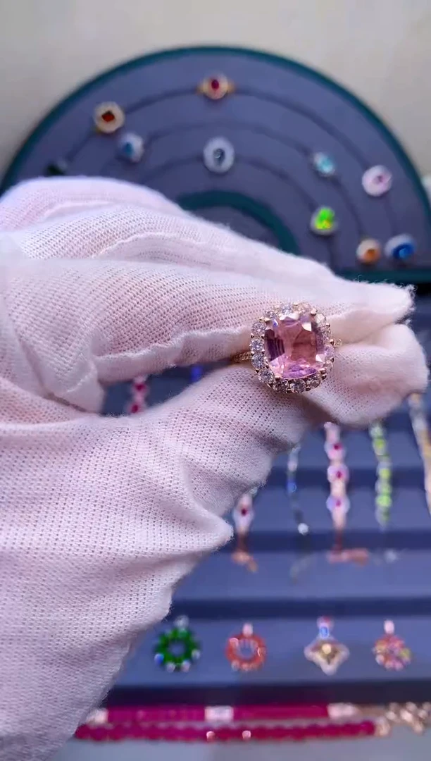 【闪购商品】碧玺戒指银S925镶嵌56952965296