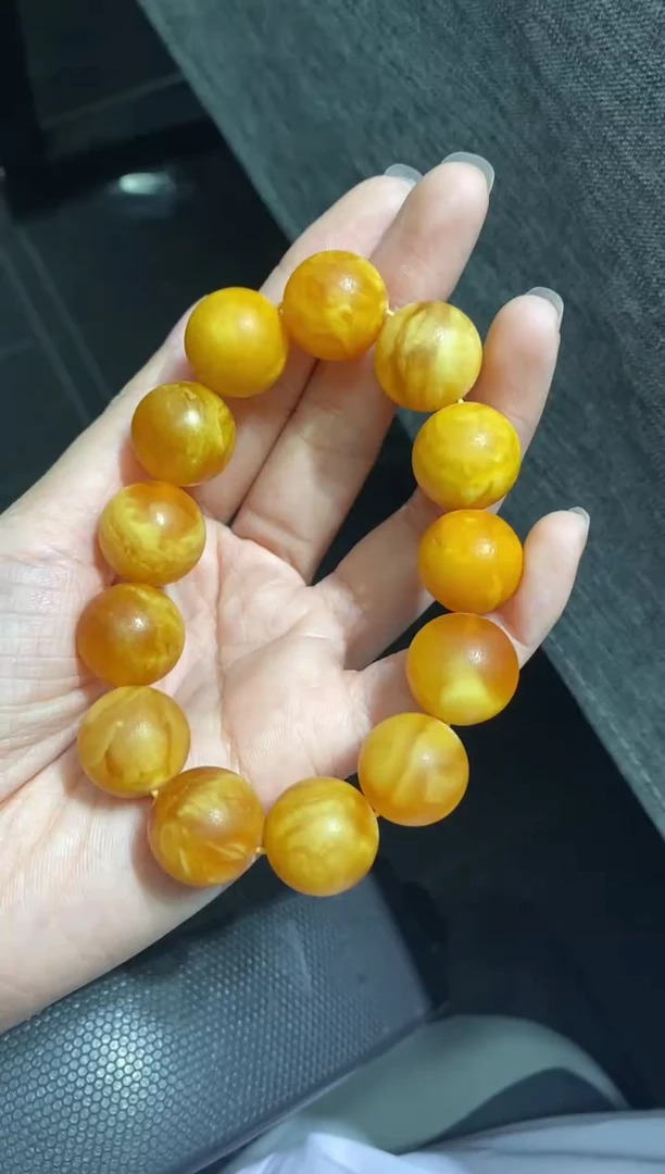 未镶嵌蜜蜡裸石（静）蜜蜡手串