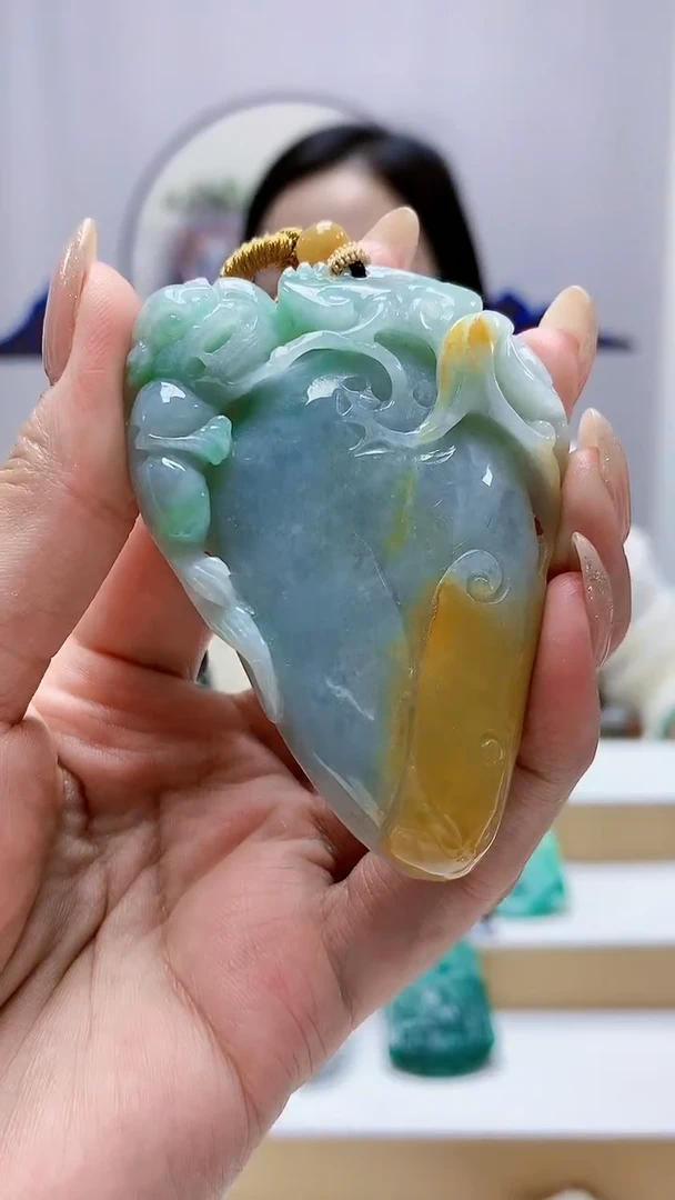 未镶嵌定制翡翠4852MM-毛货挂件18