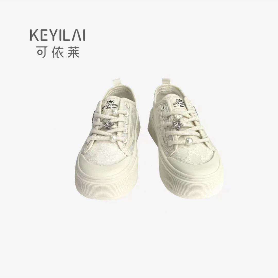 厚底增高透气胶粘板鞋时尚休闲鞋百搭时髦小姨风DY5XXL1795