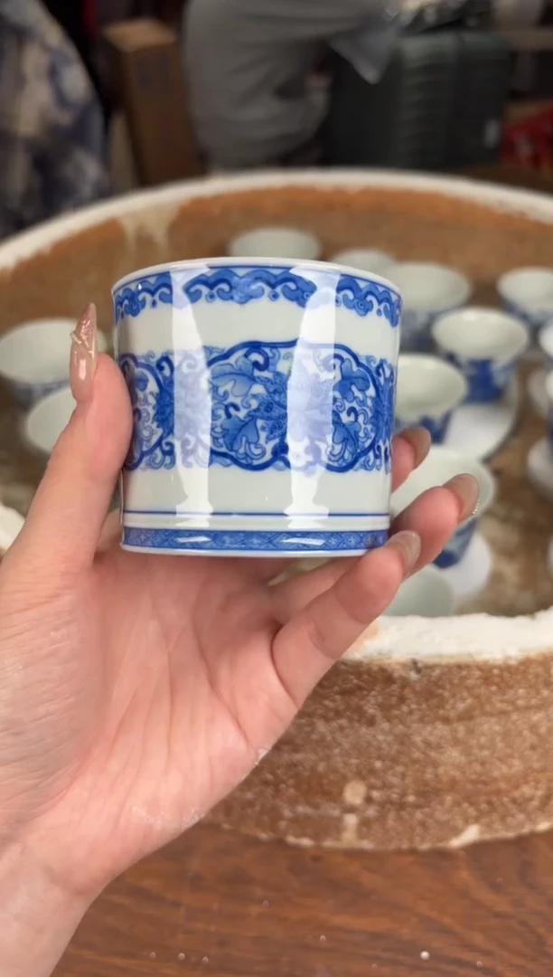 杯看山柴窑青花看山柴窑青花