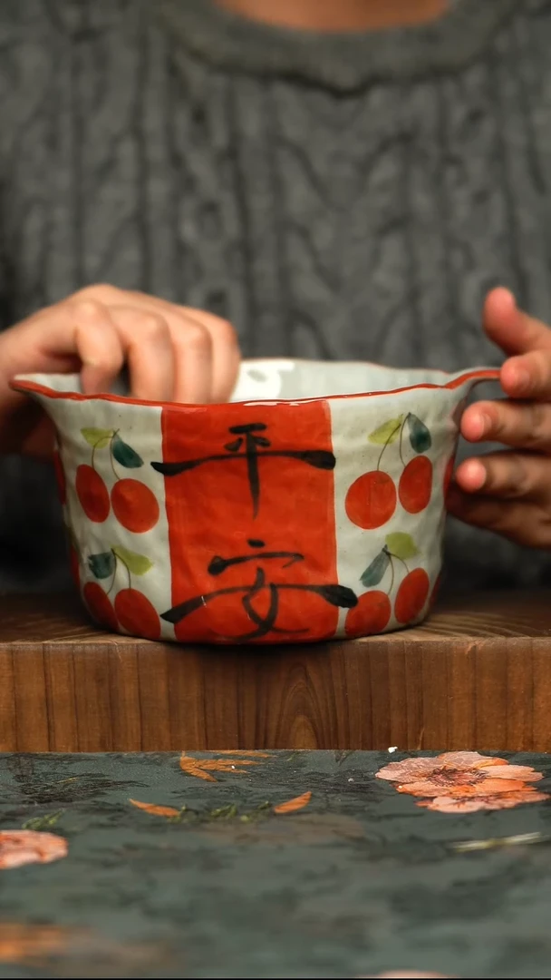 杯釉下彩手工手绘同款陶器