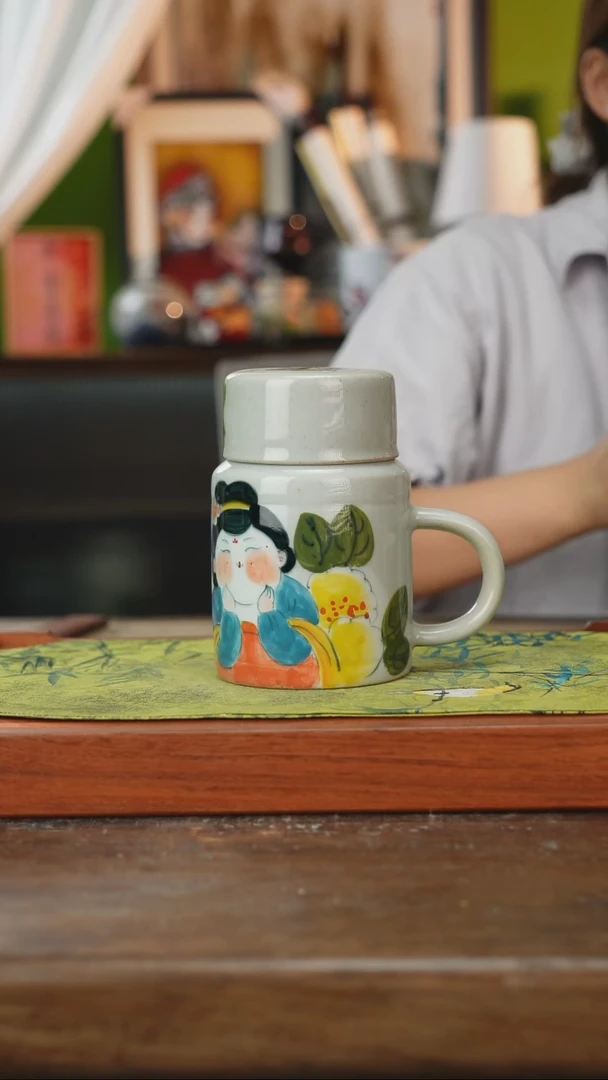 摆件景德镇釉下手绘陶瓷茶具，茶叶罐，咖啡杯