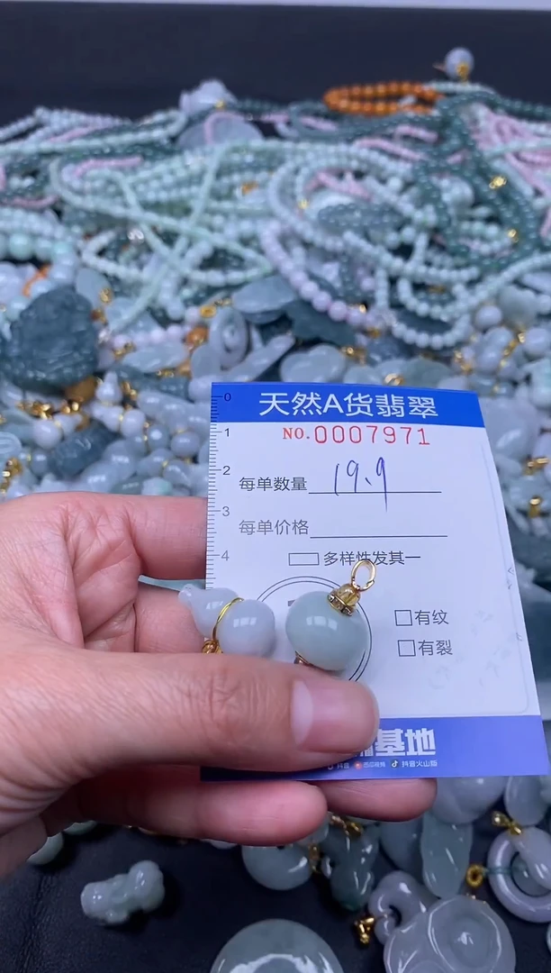 颈饰未镶嵌翡翠天然A货翡翠007971
