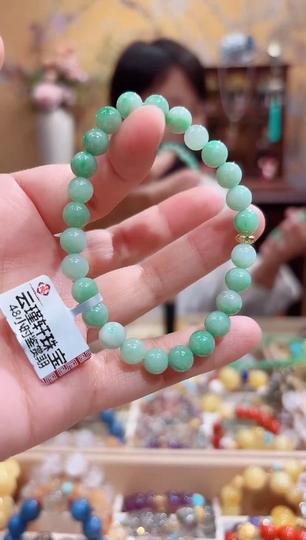 未镶嵌手串翡翠设计款珠串