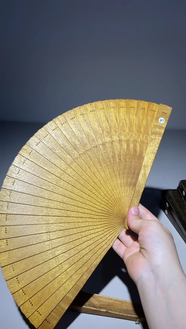 金丝楠21cm金丝楠木小叶桢楠扇971