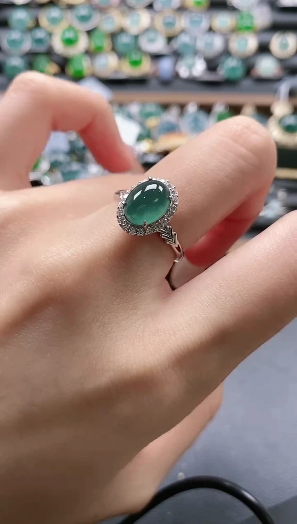 【闪购商品】翡翠戒指银S925镶嵌51151