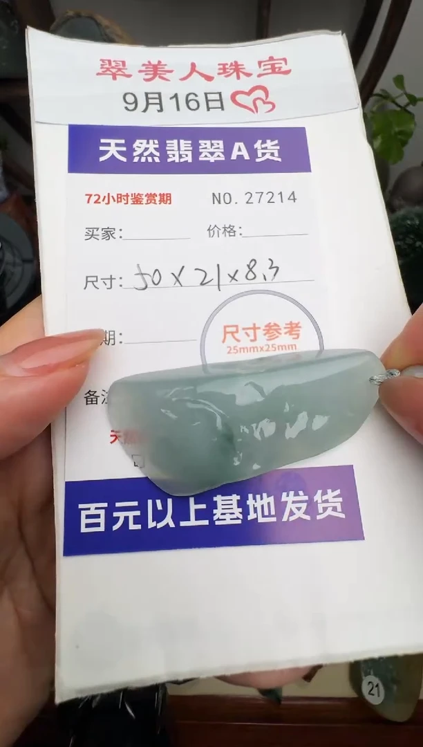 颈饰未镶嵌翡翠原石27214