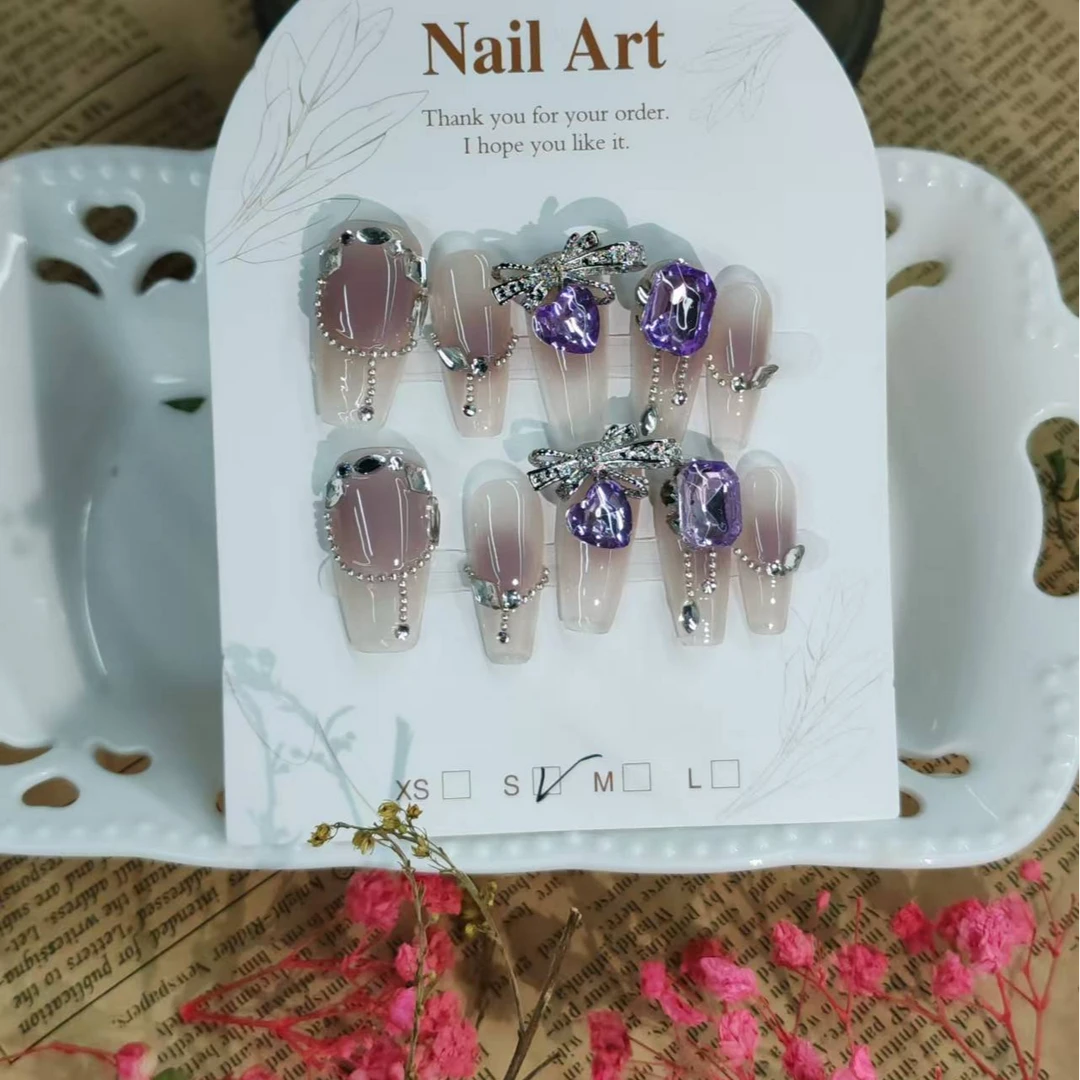 【全疆包邮005】高级纯欲纯手工穿戴甲气质ins风穿戴式可爱时尚