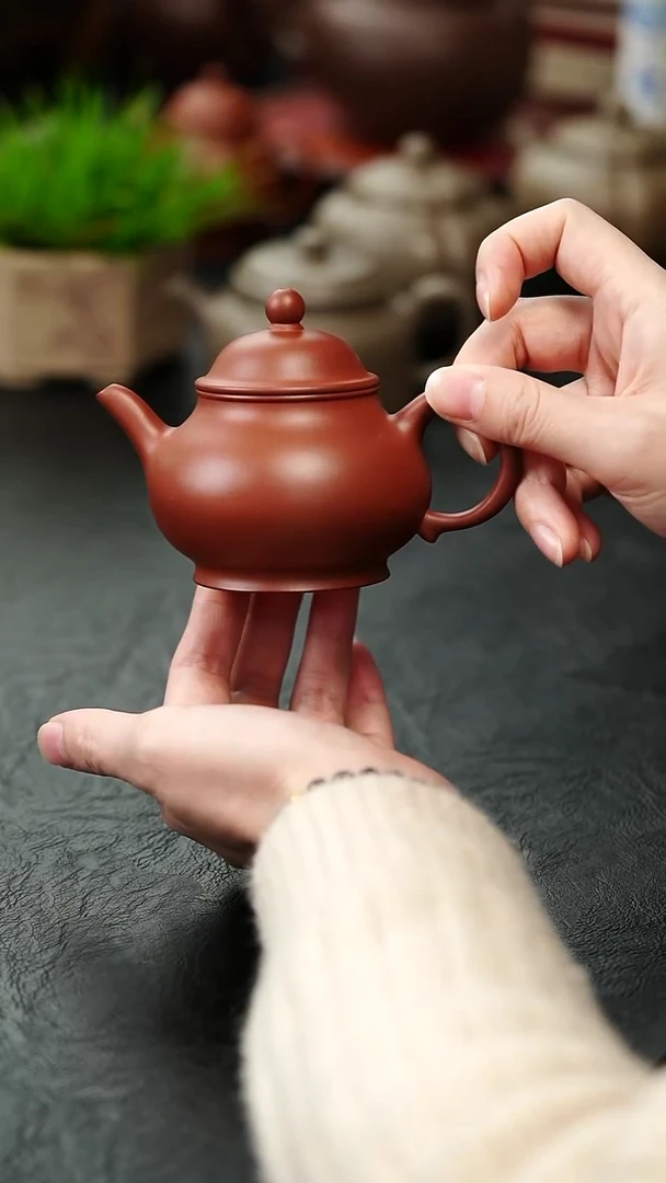 茶壶紫砂拾珍堂红皮龙潘壶