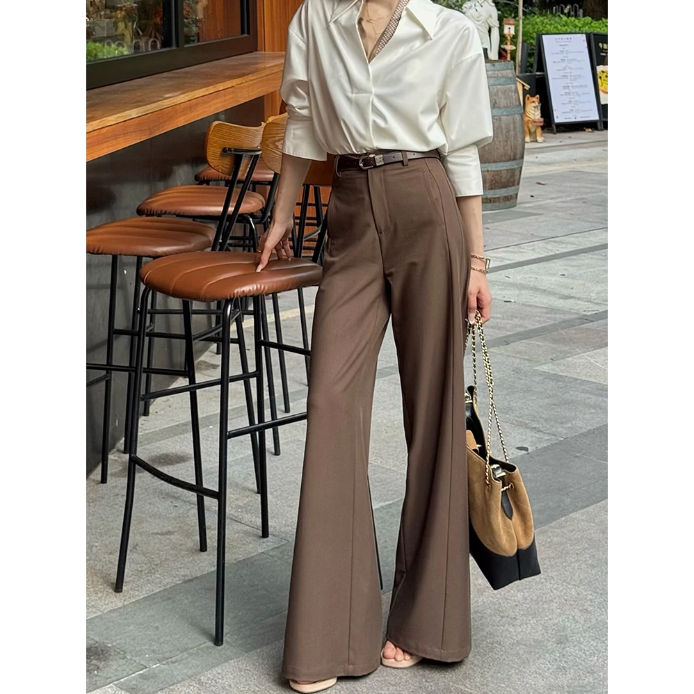 老钱风高腰显瘦百搭直筒长裤女秋季新款时尚轻奢辣妹爆款阔腿裤