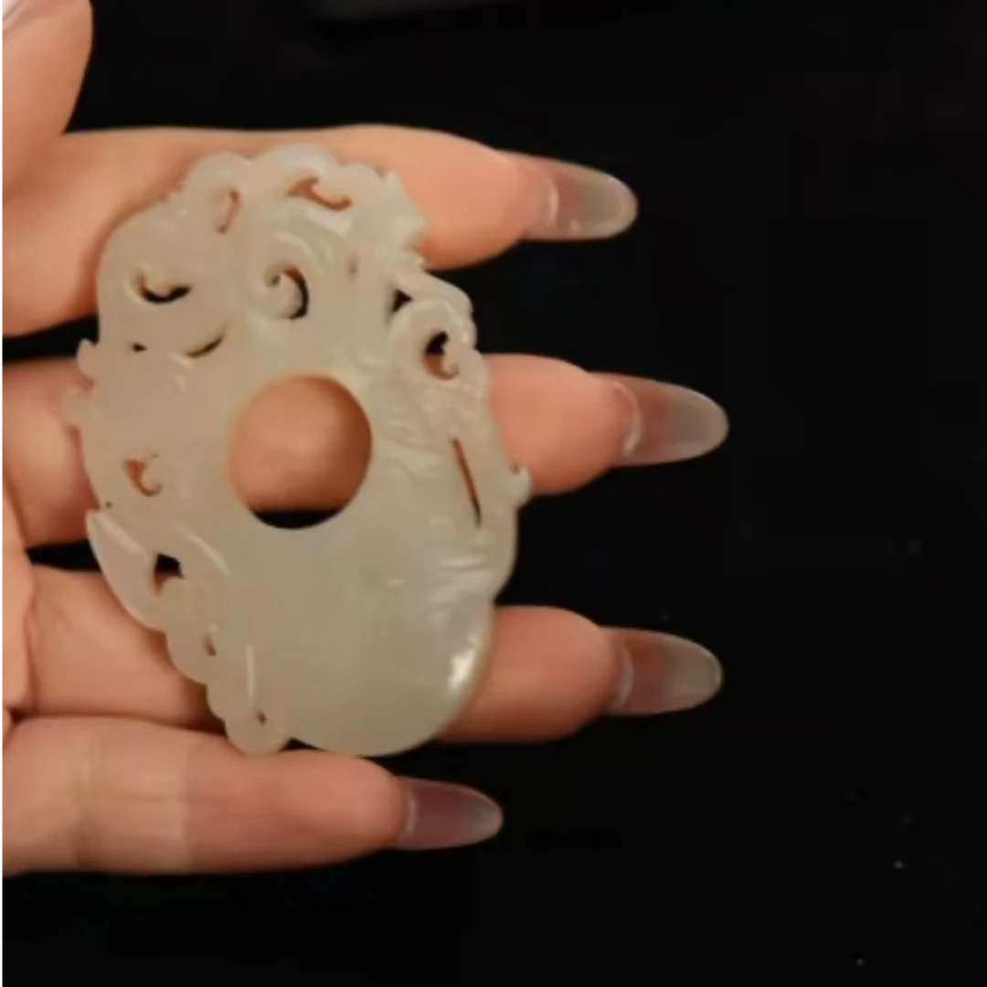 和田玉  龙凤玉佩