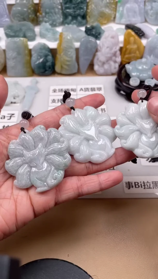 【闪购商品】翡翠颈饰未镶嵌天然缅甸A货翡翠多样性发一108