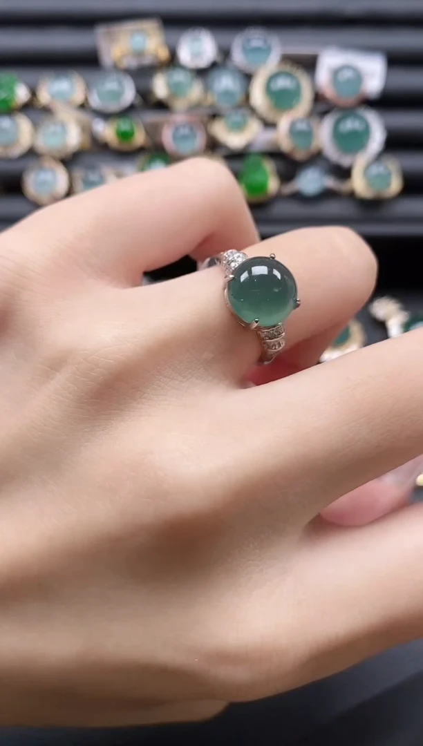 【闪购商品】翡翠戒指银S925镶嵌51511