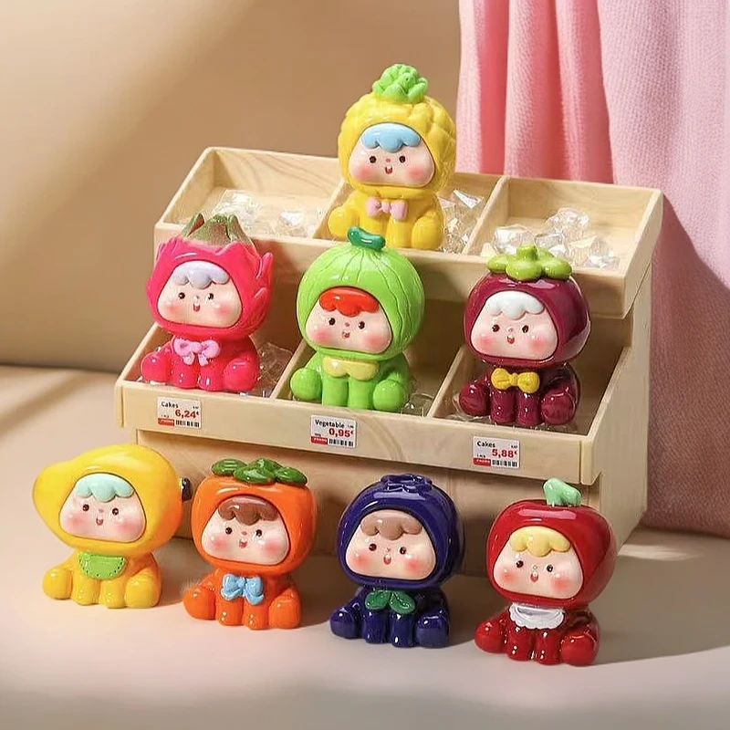 【直播拆】水果崽崽四代树脂DIY潮玩对对碰摆件车载网红动物可爱