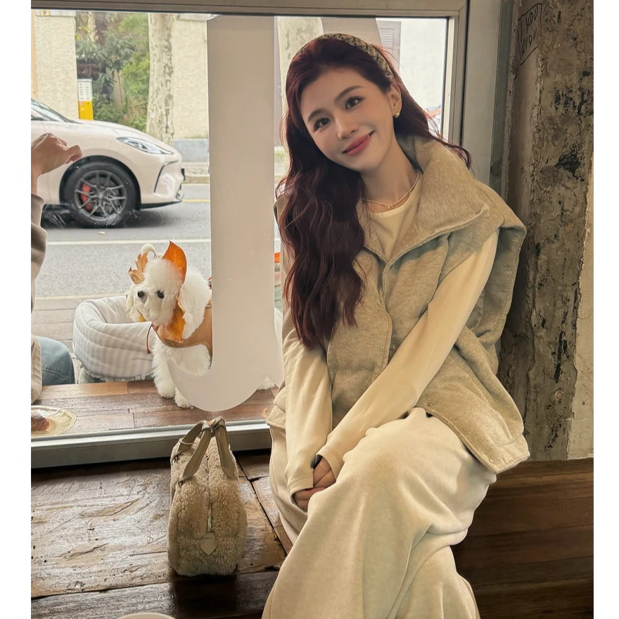 YPP！【可可椰奶】这件太爱了/简约百搭气质刺绣羽绒背心马甲