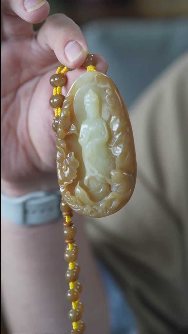 颈饰未镶嵌和田玉路***叔观音