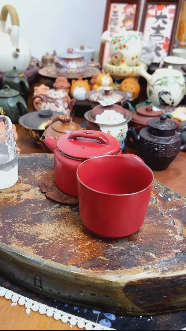 【茶瓷物语】红色茶壶配茶杯