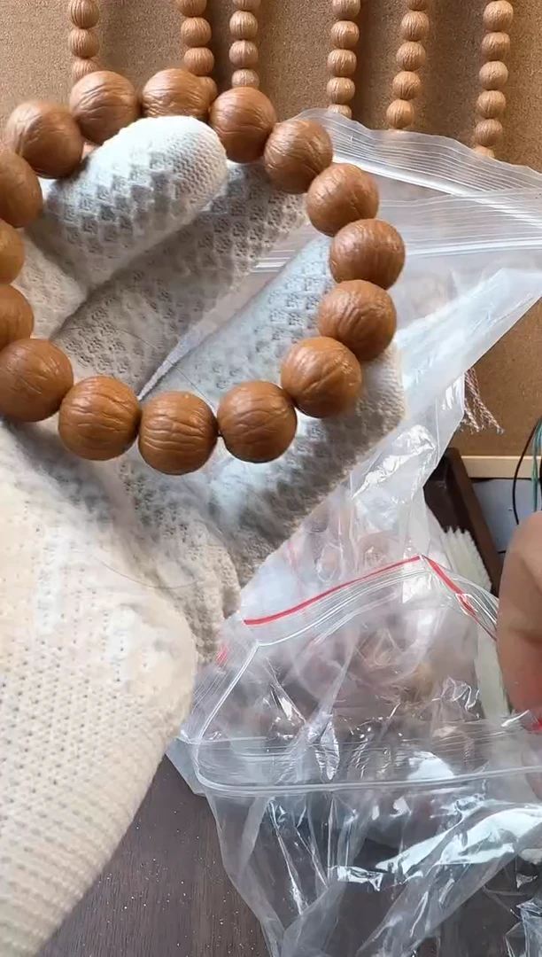 文玩核桃手串胖子猴头【三维同尺聚宝盆手串16+】1