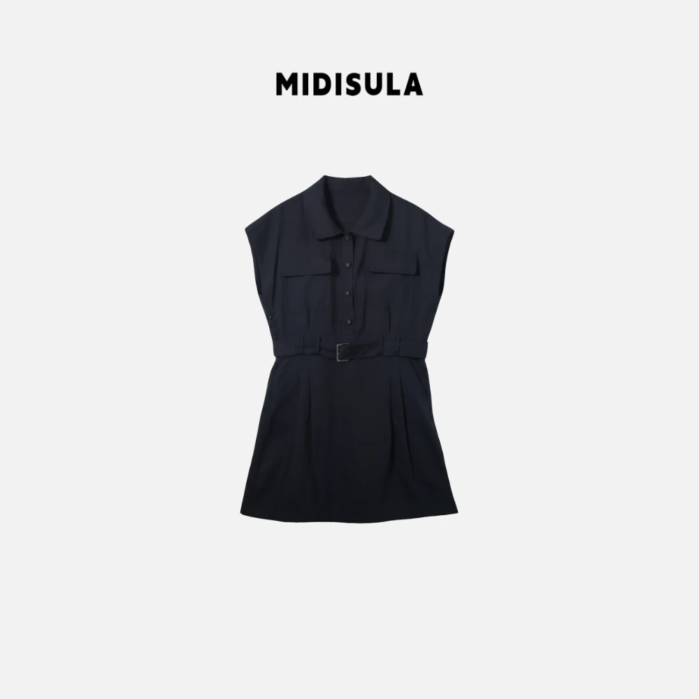 MDSL·夏新款时尚韩系慵懒风薄休闲百搭宽松显瘦连衣裙#1120