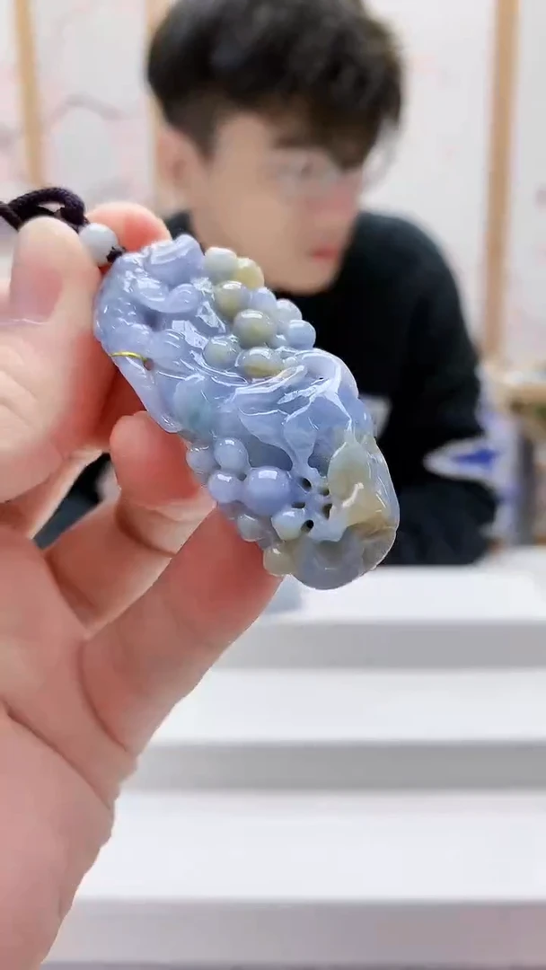 未镶嵌定制翡翠5163bb-毛货挂件34