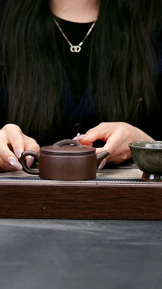 【闪购商品】紫砂茶壶老紫泥全手汉瓦