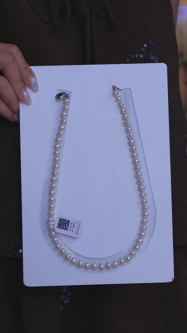 淡水珍珠银S925镶嵌颈饰无核珍珠项链吉尔德大证