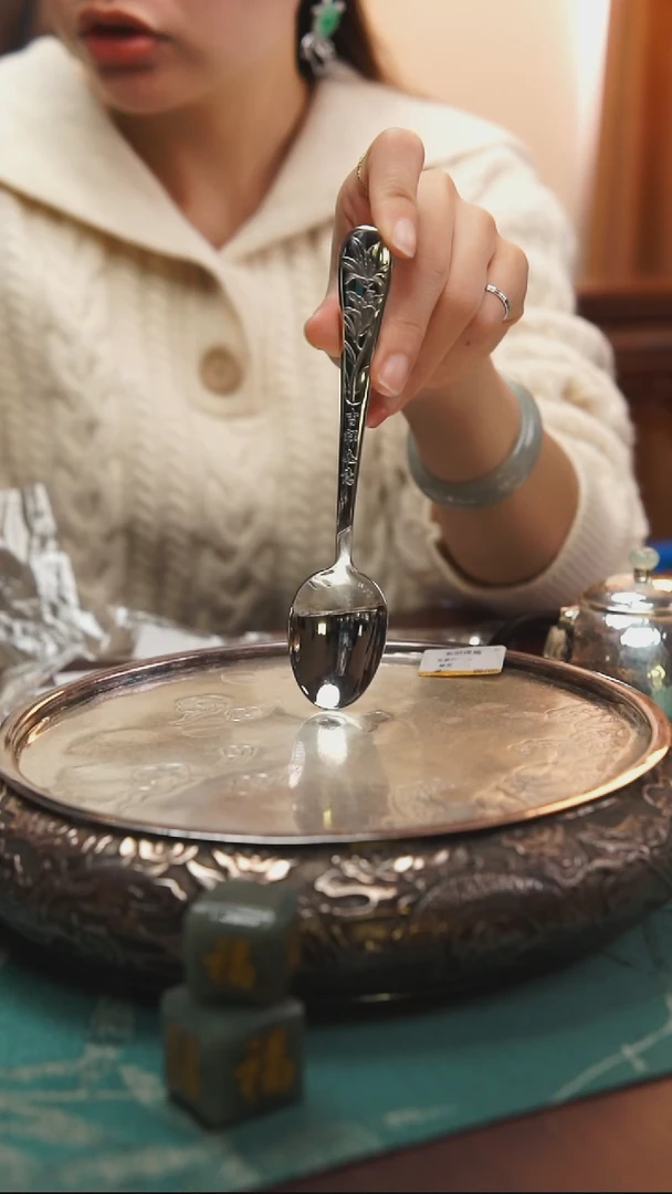 古悦足银999勺子