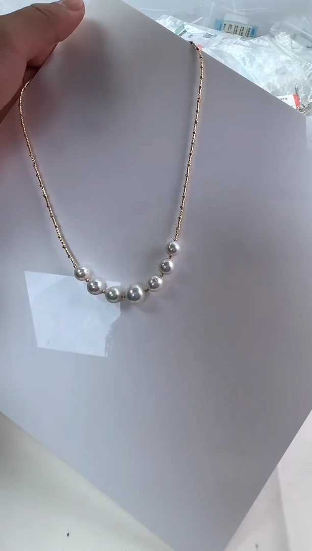 【闪购商品】淡水珍珠AQ银S925镶嵌珍珠项链@@BX117