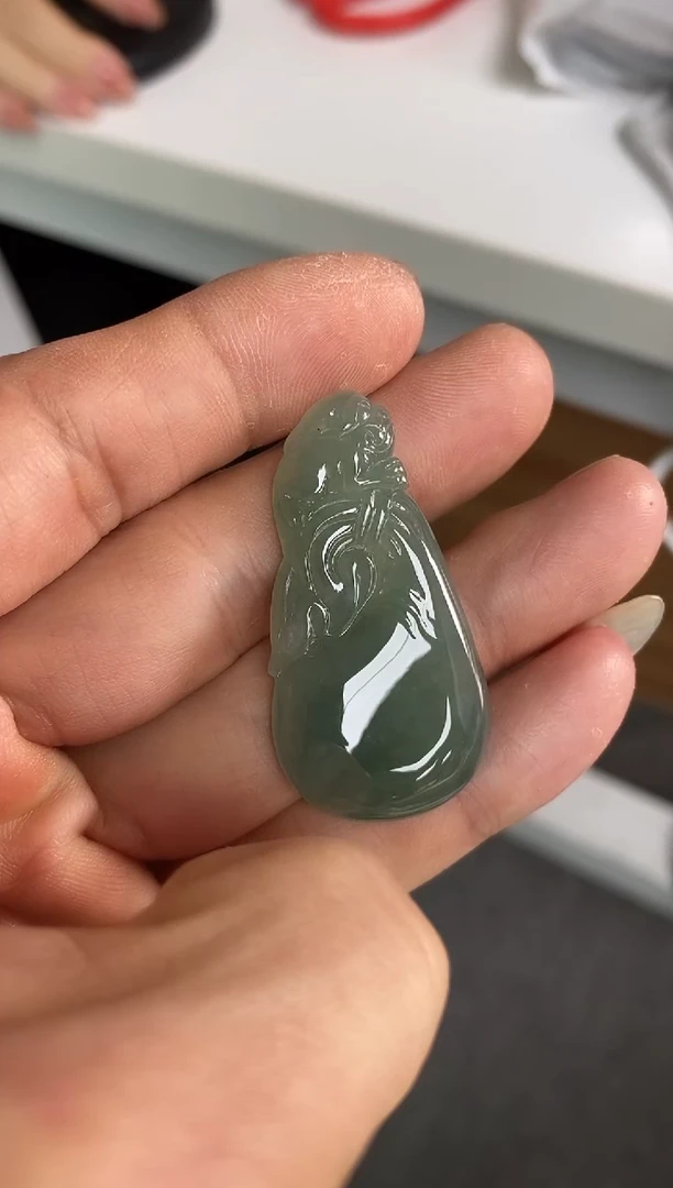 颈饰未镶嵌翡翠5天然缅甸翡翠A货钱袋子