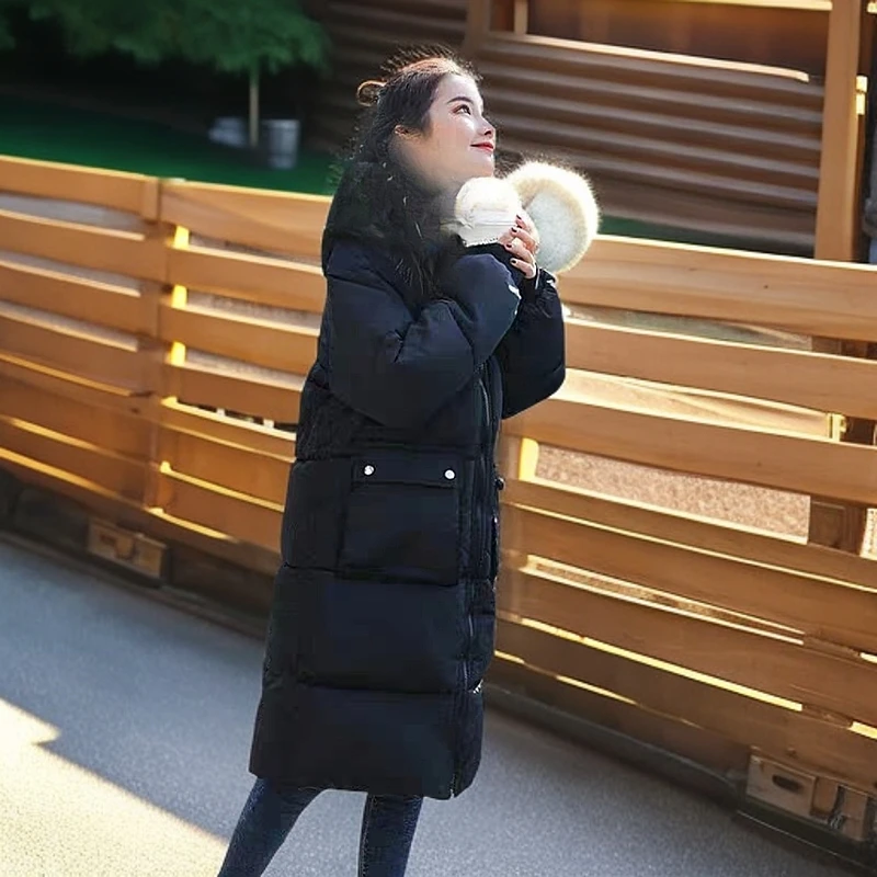 Z1768-1棉服女中长款学生韩版百搭网红棉衣女ins面包服冬天外套女