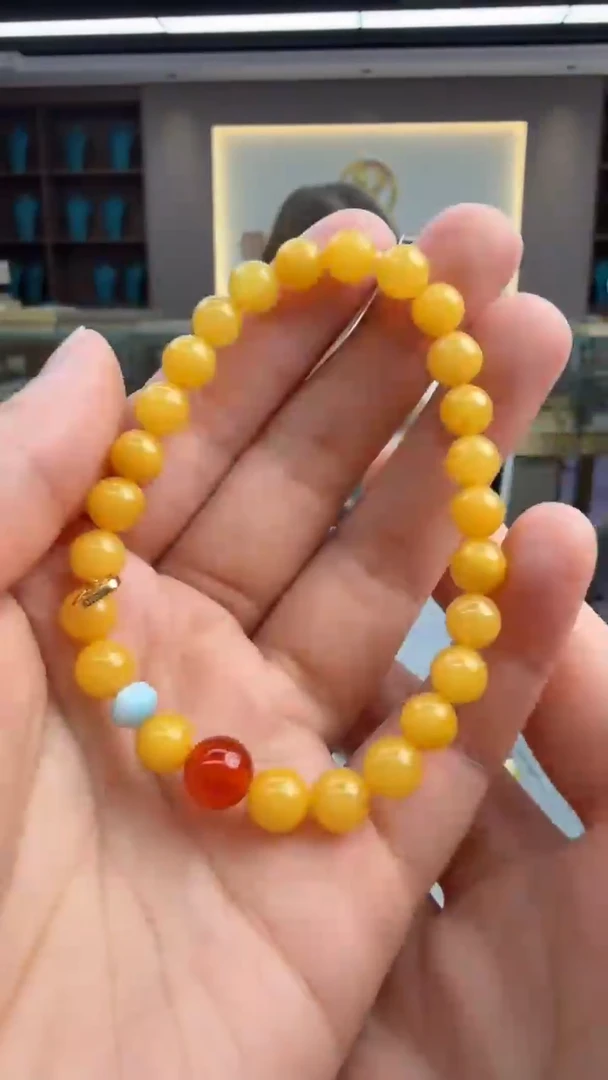 手链琥珀未镶嵌489秒拍号 假一罚三