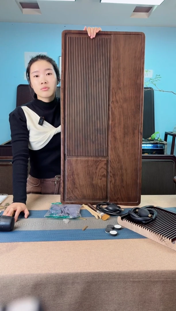 80*40*3顺艺黑花梨色款式茶盘