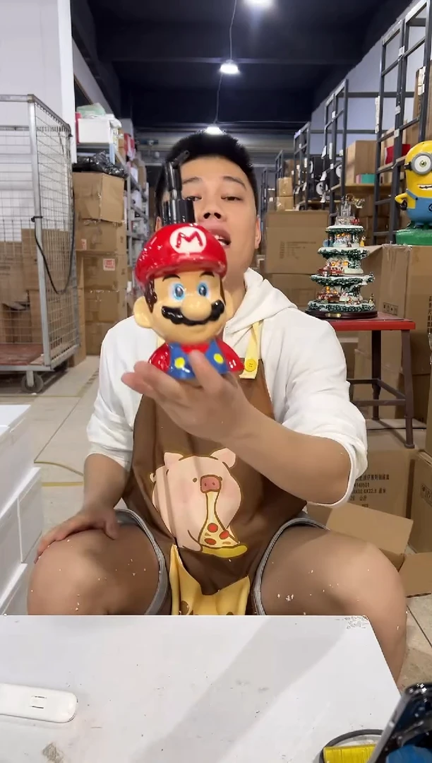 瓷片b款马里奥按压瓶