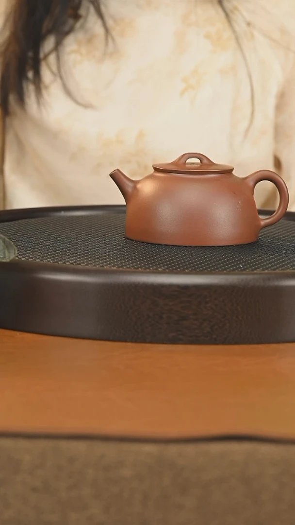 茶壶紫砂712 石瓢玫红紫