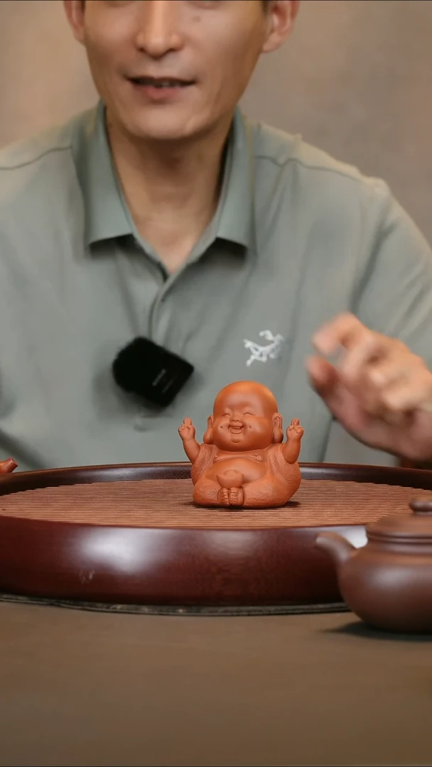紫砂茶宠笑口常开茶宠