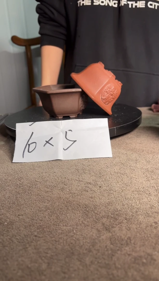 A宜兴紫砂小花盆