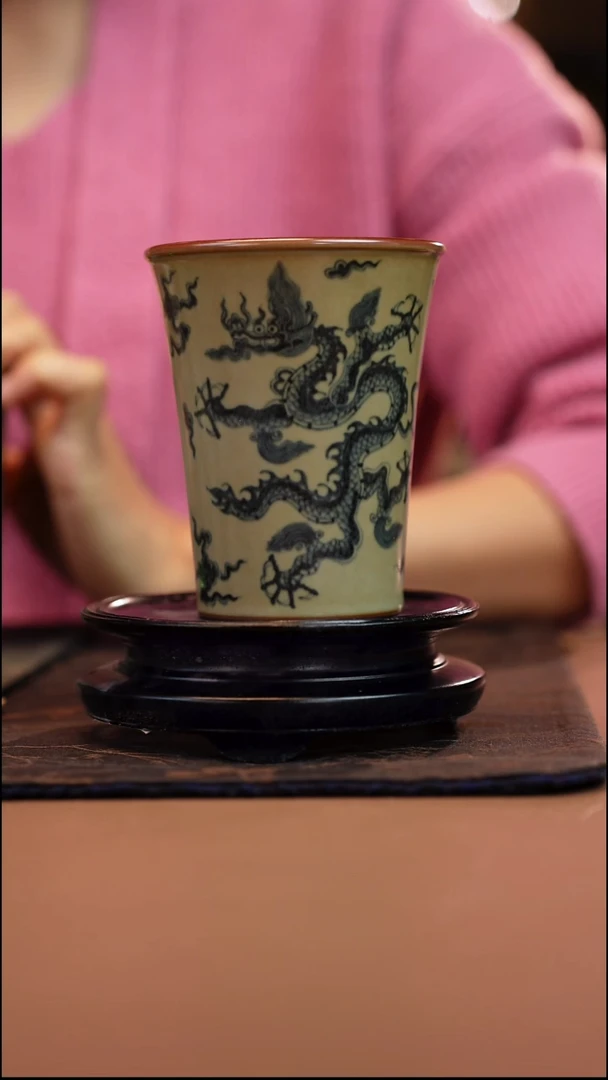 素器 龙纹可乐杯