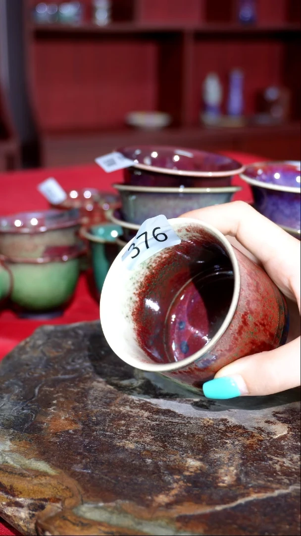 摆件 精品窑变钧瓷茶器