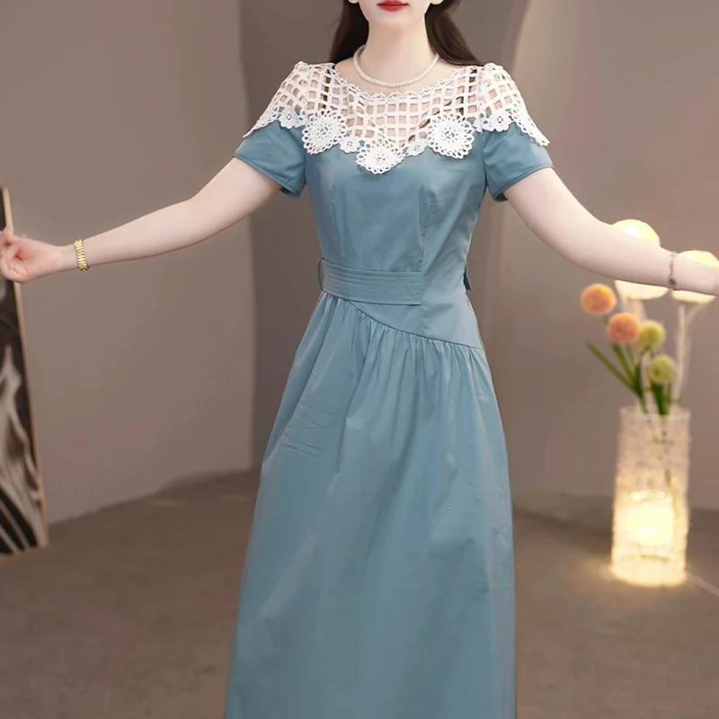 【高货定制】B1363图片色连衣裙优雅气质时尚减龄休闲显瘦春夏