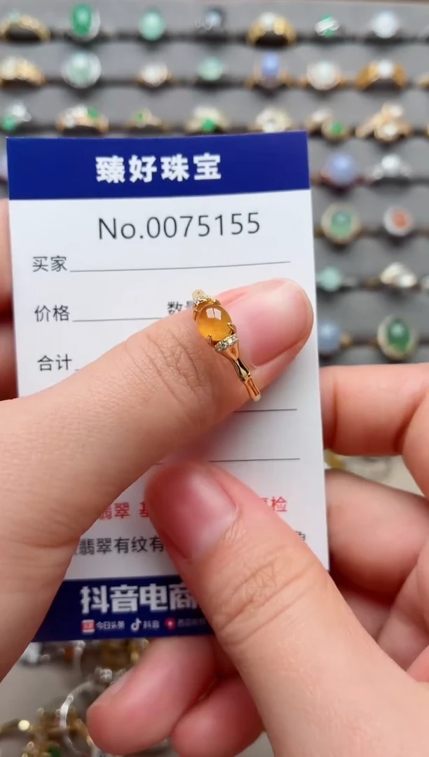 银S925镶嵌戒指翡翠1