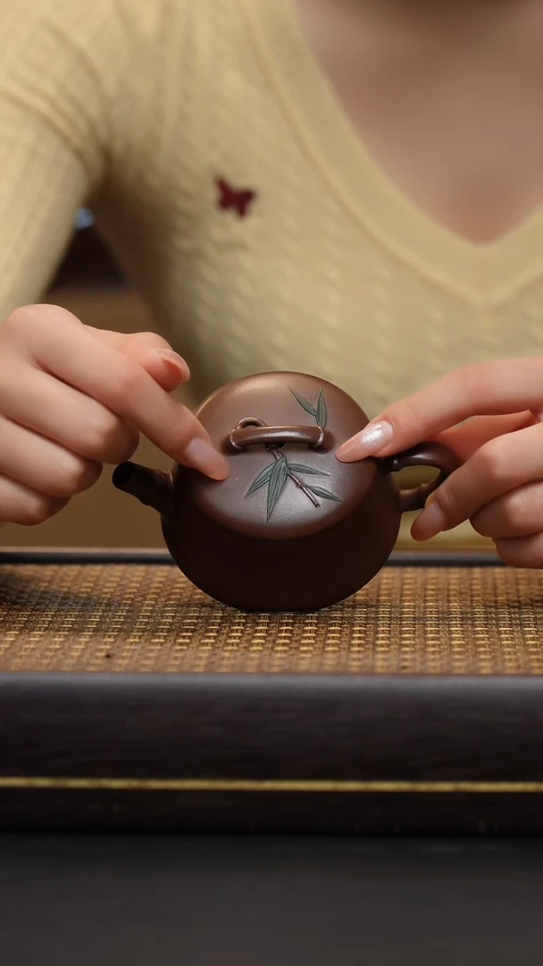 茶壶紫砂冰窖底槽清 君竹