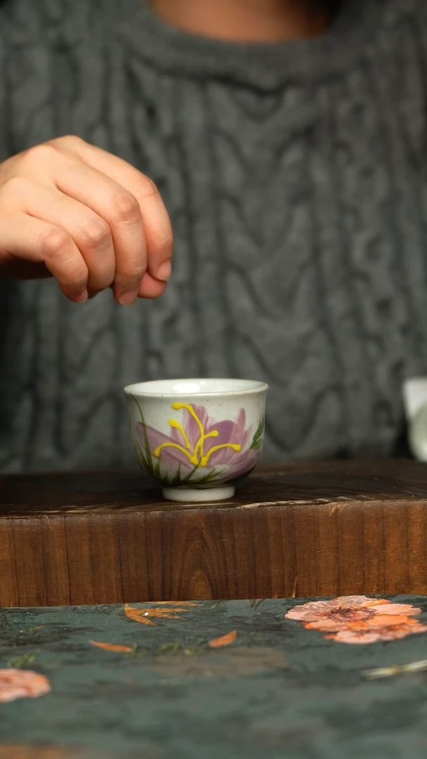 杯釉下彩手工手绘同款陶器