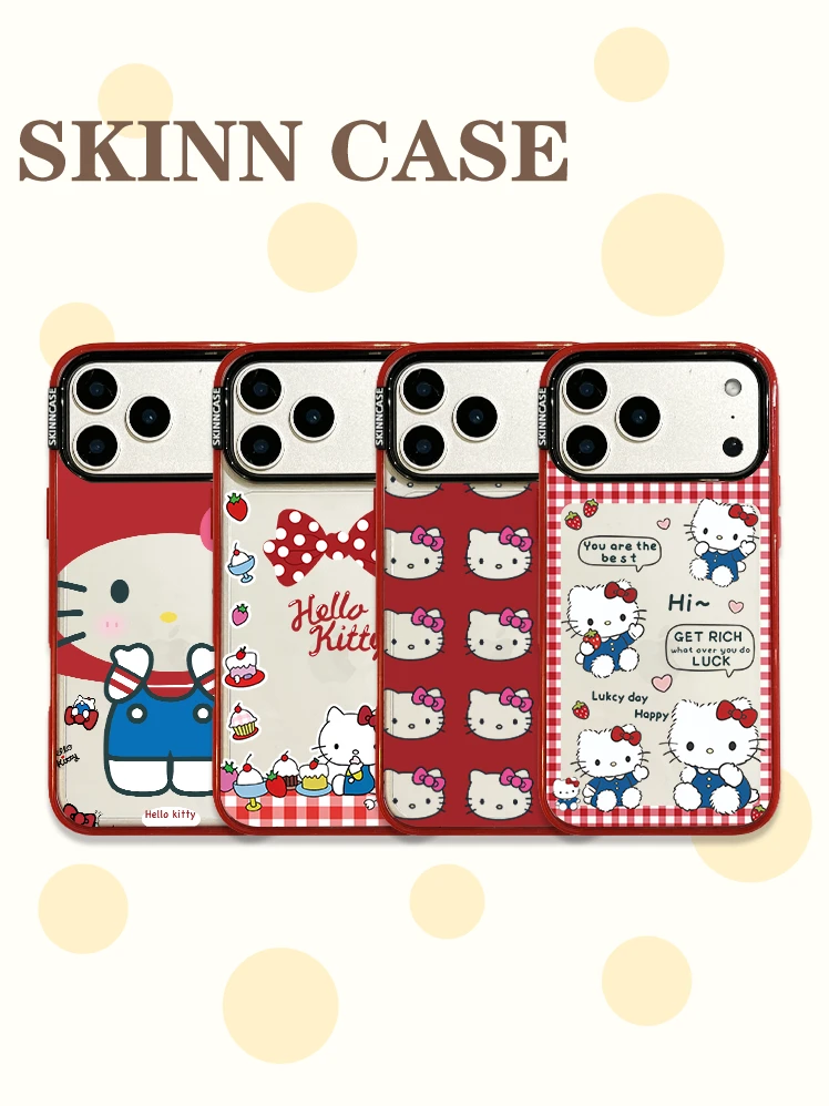 SKINNCASE 【红色Kitty系列】红边亚克力手机壳