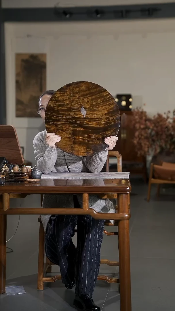 金丝楠186水波纹精品秋叶系列圆盘