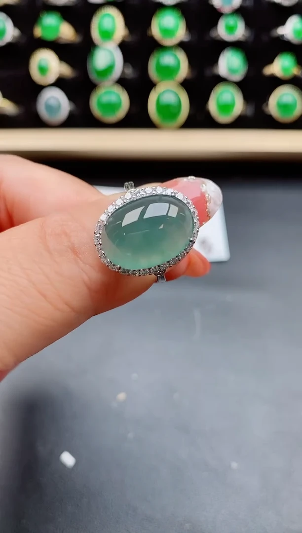 【闪购商品】翡翠戒指银S925镶嵌7778557