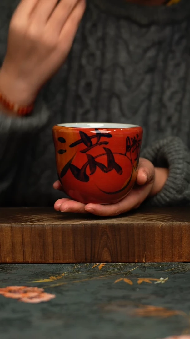 瓷片釉下彩手工手绘同款陶器