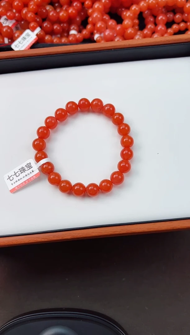 【闪购商品】南红玛瑙手串未镶嵌滴水洞亮光高品9+一条