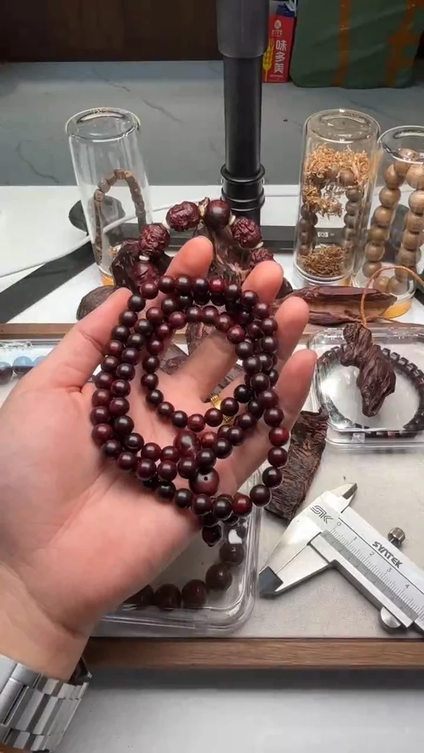 降真香手串/手链海南花梨公红降8mm*108多圈