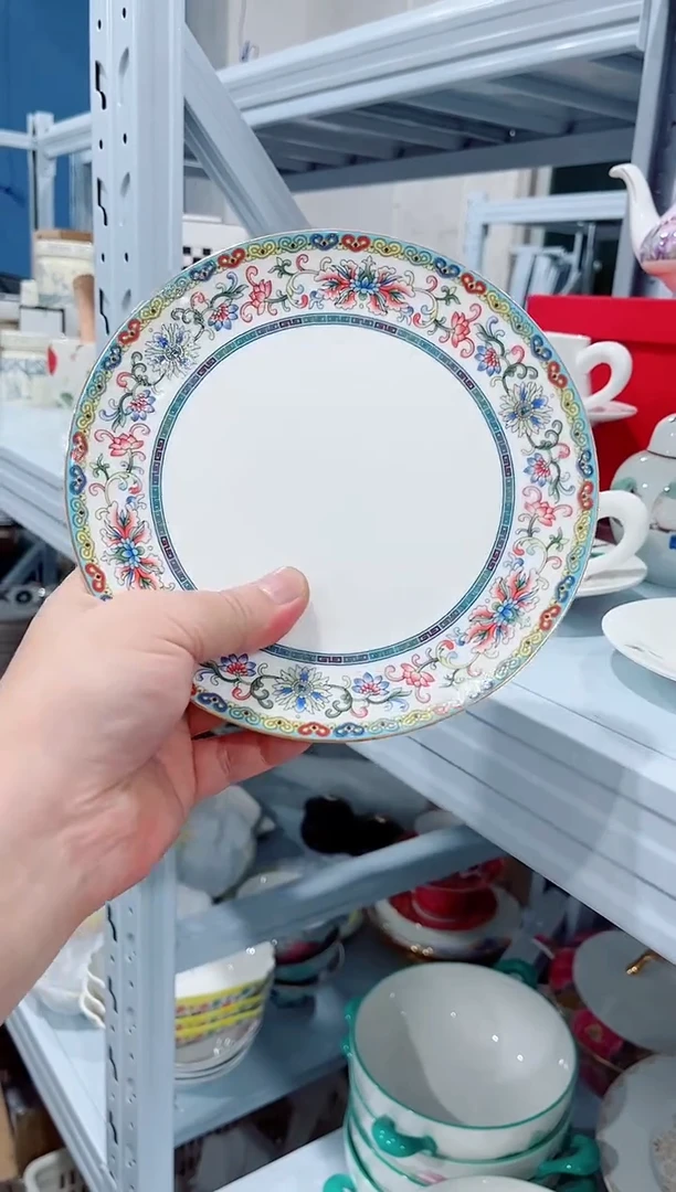 瓷片日用陶瓷（简装）盘子一个